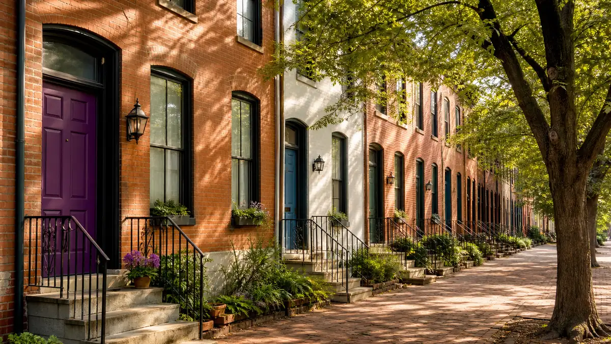 Typical residential homes in Maryland