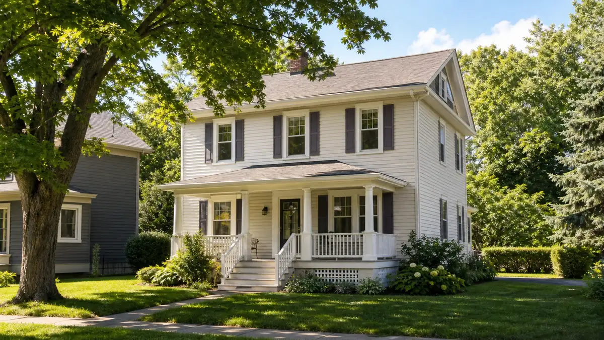Typical residential homes in New York