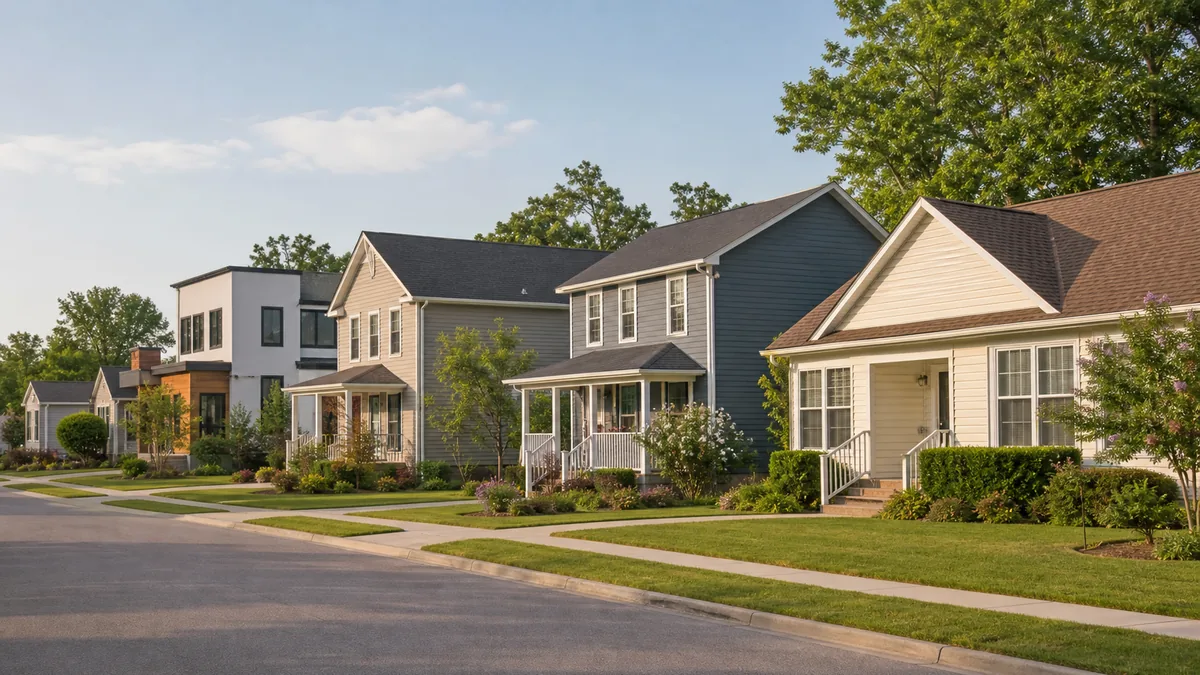 A welcoming residential neighborhood with varied homes